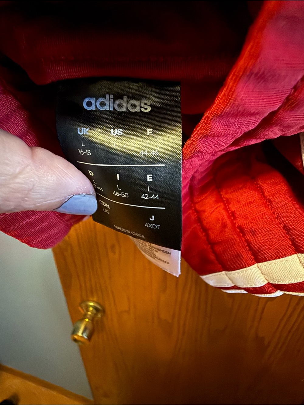 Adidas Red and White Joggers - Picture 5 of 5